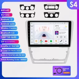 Hizpo Android 13 Car Radio For Skoda Octavia 2 A5 2008 - 2013 Multimedia Player Navigation GPS 2 Din Carplay Stereo Speaker RDS