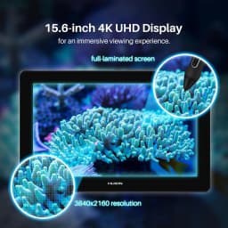 Huion Kamvas Pro 16 4K Series Graphics Tablet 15.6 Inch Screen Monitor UHD Resolution Professional Artists Display 88%/105% NTSC