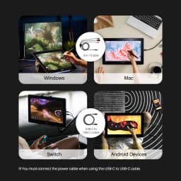 Huion Kamvas Pro 16 4K Series Graphics Tablet 15.6 Inch Screen Monitor UHD Resolution Professional Artists Display 88%/105% NTSC