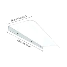 Window Canopy Transparent Canopy Awning Cover for Outdoor Balcony Entryway Protection Heavy Duty Exterior for Front for Entry