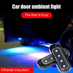 Car Door Welcome Courtesy Light Wiring-Free Auto-Sensing Car Door Welcome Courtesy Lights Car Door Led Warning Light for Car
