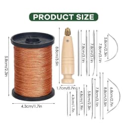Leather Needle And Thread Kit Heavy Duty Leather Sewing Tools Leather Crafting Tools With Sewing Thread Needle Awl For Carpet