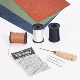 Leather Needle And Thread Kit Heavy Duty Leather Sewing Tools Leather Crafting Tools With Sewing Thread Needle Awl For Carpet