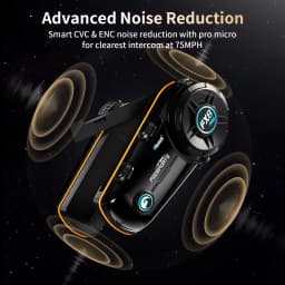 Fodsports FX8 Pro Motorcycle Intercom Bluetooth Helmet Headset,10 Rider 2000M.