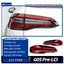 Car Lights for BMW X5 G05 2019-2023 LED Auto Taillights Assembly Upgrade 2023 The Newest Style Design Dynamic Lamp Accessories