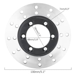 2PCS Disc Rotor Go Kart ATV 4 Stud Front Wheel Rim Hub Stub Axle for 110cc 125cc 150cc Quad Dirt Bike ATV Buggy
