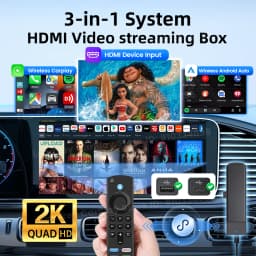 2026 Carlinkit Wired CarPlay to HDMI Adapter For Fire TV Stick Videos HDMI Streaming Box Faster Connect 2K Support HDMI Devices