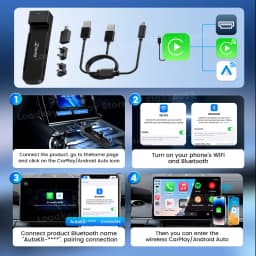 2026 Carlinkit Wired CarPlay to HDMI Adapter For Fire TV Stick Videos HDMI Streaming Box Faster Connect 2K Support HDMI Devices