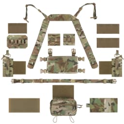 KRYDEX Tactical MK3 MK4 Chest Rig Hunting Lightweight Modular Vest with Micro Chassis SACK Pouch 5.56 7.62 M4 AK Magazine Pouch