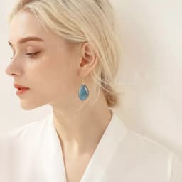 Labradorite Stone Earrings for Women Natural Stone Charm Dangle Earrings for Girls Jewelry for Birthday Party Gift DropShipping