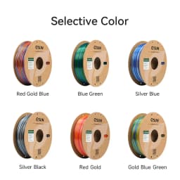 ESUN Silk Candy PLA Filament 1KG 1.75MM Silky Multicolored 3D Printer Filament Gradient Changing Silk Candy PLA 3D Filament