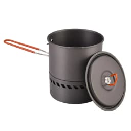 1.5L Outdoor Pot Camping Traveling Hiking Heat Collection Pot Campfire Cooking Tableware Camping Stove Portable Backpacking Pot