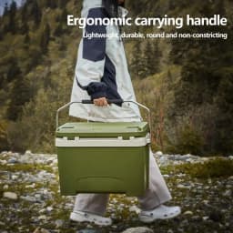 Insulated Ice Chest Insulated Chest Cooler For Outdoor 26L Impact-Resistant Travel Cooler Box For Camping Outdoor Self-Driving
