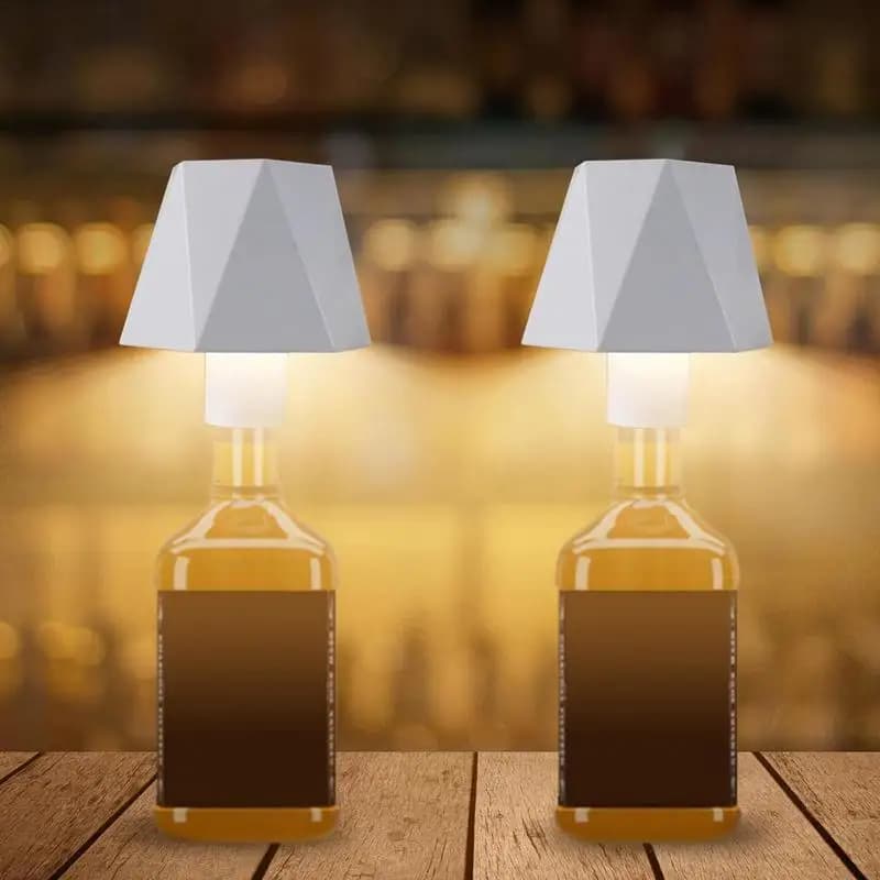 Led Bottle Lamp USB Rechargeable Desk Lamp Sleek Bottle Lamp Led Light Touch Control For Champagne Magnums Vodka Gin Bottle