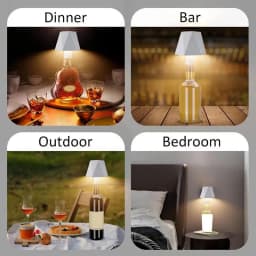 Led Bottle Lamp USB Rechargeable Desk Lamp Sleek Bottle Lamp Led Light Touch Control For Champagne Magnums Vodka Gin Bottle