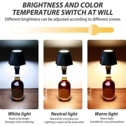 Led Bottle Lamp USB Rechargeable Desk Lamp Sleek Bottle Lamp Led Light Touch Control For Champagne Magnums Vodka Gin Bottle
