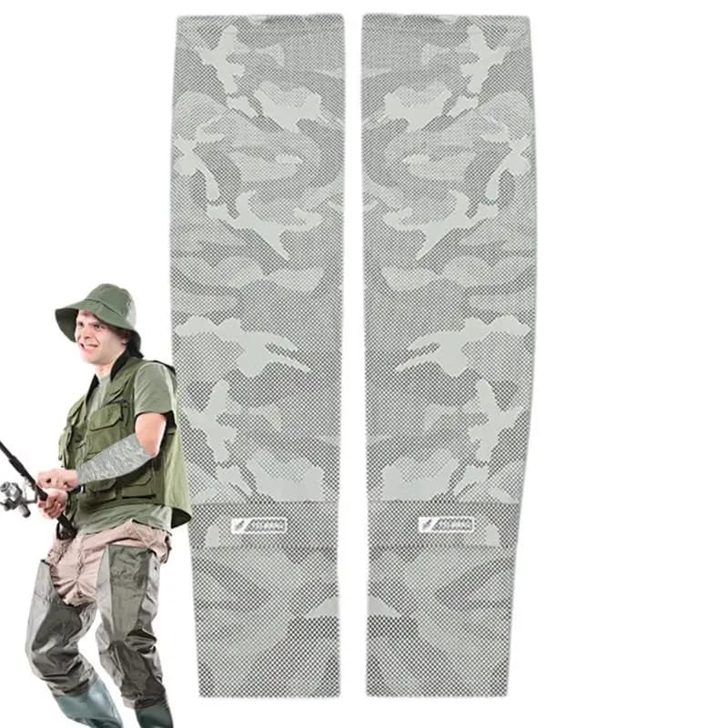 Cooling Arm Sleeves For Men Protective Ice Silk Cooling Sleeves Sun Protection Breathable Fabric Arm Guards For Outdoor Sports