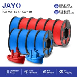 JAYO PLA/PETG/ABS/PLA PLUS/PLAMeta/PLAMATTE Filament 3D Print 1.75mm 10 Rolls 100% No Bubble FDM 3D Printer Materials DIY Gift