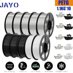 JAYO PLA/PETG/ABS/PLA PLUS/PLAMeta/PLAMATTE Filament 3D Print 1.75mm 10 Rolls 100% No Bubble FDM 3D Printer Materials DIY Gift