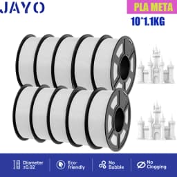 JAYO PLA/PETG/ABS/PLA PLUS/PLAMeta/PLAMATTE Filament 3D Print 1.75mm 10 Rolls 100% No Bubble FDM 3D Printer Materials DIY Gift
