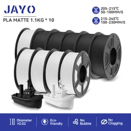 JAYO PLA/PETG/ABS/PLA PLUS/PLAMeta/PLAMATTE Filament 3D Print 1.75mm 10 Rolls 100% No Bubble FDM 3D Printer Materials DIY Gift