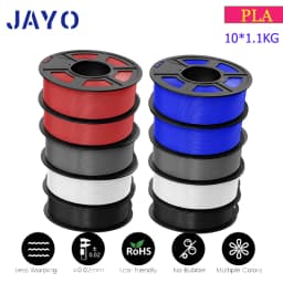 JAYO PLA/PETG/ABS/PLA PLUS/PLAMeta/PLAMATTE Filament 3D Print 1.75mm 10 Rolls 100% No Bubble FDM 3D Printer Materials DIY Gift