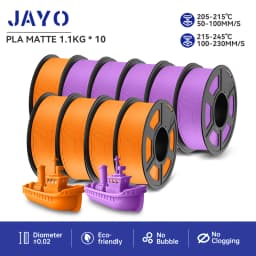JAYO PLA/PETG/ABS/PLA PLUS/PLAMeta/PLAMATTE Filament 3D Print 1.75mm 10 Rolls 100% No Bubble FDM 3D Printer Materials DIY Gift