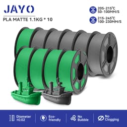 JAYO PLA/PETG/ABS/PLA PLUS/PLAMeta/PLAMATTE Filament 3D Print 1.75mm 10 Rolls 100% No Bubble FDM 3D Printer Materials DIY Gift