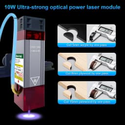 LASER TREE Laser Module 4W 5W 10W Optical Power with Air Assist Laser Head 450nm TTL Blue Light Engraver Cutting Wood DIY Tools