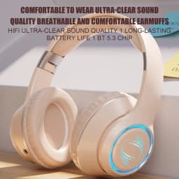 Noise Isolating Wireless Headphones Ergonomic Build-In Microphone Powerful Bass Stereo Earphones Noise Isolating Headset for Pc