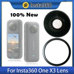 New Insta360 Replacement Front Glass Lens And Metal Aluminum O Circle Ring for Insta360 One X3 Camera Repair Part 1pcs