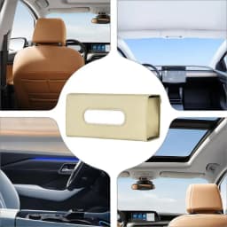 Car Visor Tissue Holder Sun Visor Buckle Mount Artificial Leather Napkin Holder Soft Napkin Box Car Interior Tissue Storage Case