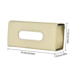 Car Visor Tissue Holder Sun Visor Buckle Mount Artificial Leather Napkin Holder Soft Napkin Box Car Interior Tissue Storage Case