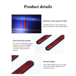 2pcs Oval Reflector Sticker Car Truck Safety Car Night Reflective Warning Plate Sticker Auto Truck Motorcycle Safety