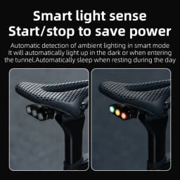 ROCKBROS Bicycle Smart Brake Tail Light MTB Road Bike Auto Brake Sensing Light IP64 Waterproof Type-C Charging Warning Taillight