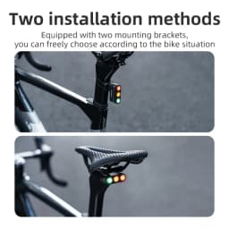 ROCKBROS Bicycle Smart Brake Tail Light MTB Road Bike Auto Brake Sensing Light IP64 Waterproof Type-C Charging Warning Taillight