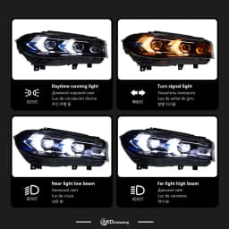 AKD Head Lamp for BMW X5 F15 LED Headlight 2013-2018 Headlights F15 F85 DRL Turn Signal High Beam Angel Eye Projector