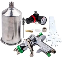 1L Spray Gun 2.5mm Auto Paint Gravity Feed Gauge Nozzle Silver Quality New High volume low pressure (HVLP) system
