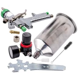 1L Spray Gun 2.5mm Auto Paint Gravity Feed Gauge Nozzle Silver Quality New High volume low pressure (HVLP) system
