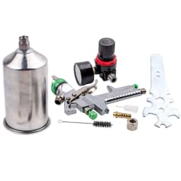 1L Spray Gun 2.5mm Auto Paint Gravity Feed Gauge Nozzle Silver Quality New High volume low pressure (HVLP) system