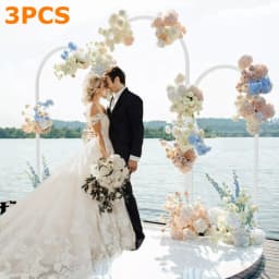 3pcs Metal Backdrop Stand Set Wedding Arch Frame Birthday Party Decorative Arch for Wedding Ceremony Backdrop