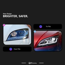 AKD Head Lamp for AUDI TT LED Headlight 2006-2012 Headlights TT DRL Turn Signal High Beam Angel Eye Projector Lens