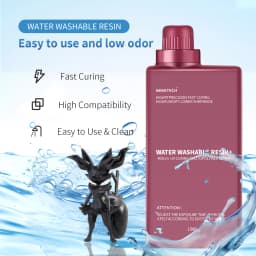 Geeetech 3D Printing Resin Water Washable 405 Low Odor High Precision Fast Curing for LCD 3D Printer Photopolymer Standard Resin