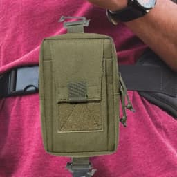 Wear-Resistant Shoulder Phone Pouch Walkie Talkie Bag Pouch Zipper Phone Bag With Adjustable Straps For Climbing Running Walking