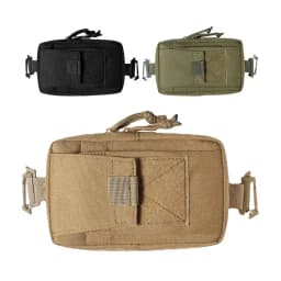 Wear-Resistant Shoulder Phone Pouch Walkie Talkie Bag Pouch Zipper Phone Bag With Adjustable Straps For Climbing Running Walking
