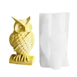 Owl Silicone Mold Animal Candle Molds Unique Plaster Home Decoration Candle Making Supplies Wall Desktop Decor Plaster Crafts