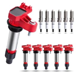 Carbole 6 Ignition Coils & Spark Plugs for Chevy Traverse Cadillac GMC Acadia 3.6L UF569