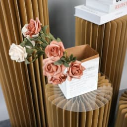Foldable Paper Columns Display PedestalStand Cylinder Pedestal Stand Cardboard Flower Stand Dessert Table Wedding Birthday Party