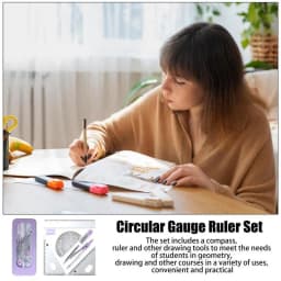 Geometry Set | Math Geometry Kit Sets | Drafting Compasses with Maths Protractor Set Squares Ruler and More for Students