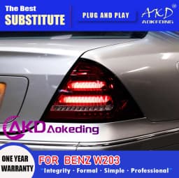 AKD Tail Lamp for BENZ W203 LED Tail Light 2000-2006 C200 C180 Fog Brake Turn Signal Automotive Accessories